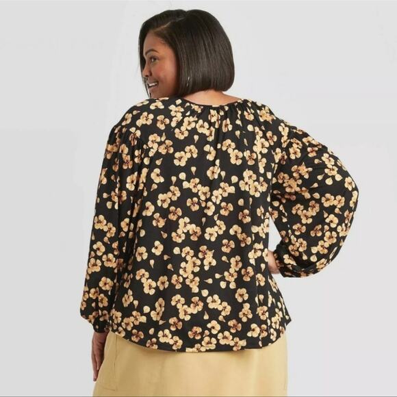 Ava & Viv Floral Print Blouse Size 1X (14W) NWT - Picture 6 of 6